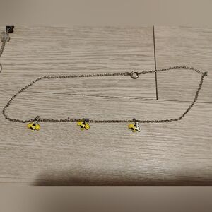 Bee Charm Necklace with Silver Chain